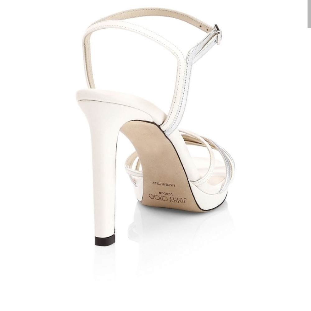 NWT $895 Jimmy Choo Lilah Metallic Leather Sandals - Picture 4 of 13